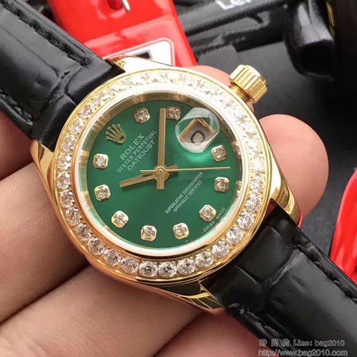 ROLEX勞力士 最新上市 Rolex淑女系列 珍珠貝母錶盤 環繞璀璨鑽石 進口6t51機芯 深度防水 女士腕表  wssb4500